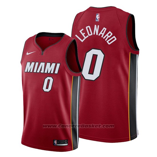 Maglia Miami Heat Meyers Leonard #0 Statement Rosso
